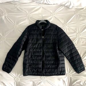 COPY - AE Black Puffer water resistant lightweight Jacket